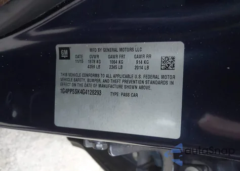 2016 Buick Verano z USA, uszkodzony, nr VIN 1G4PP5SK4G4128293